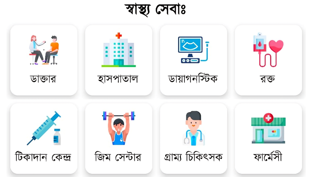 নোয়াখালী জেলার সকল স্বাস্থ্য সেবা এখন আপনার হাতের মুঠোয়